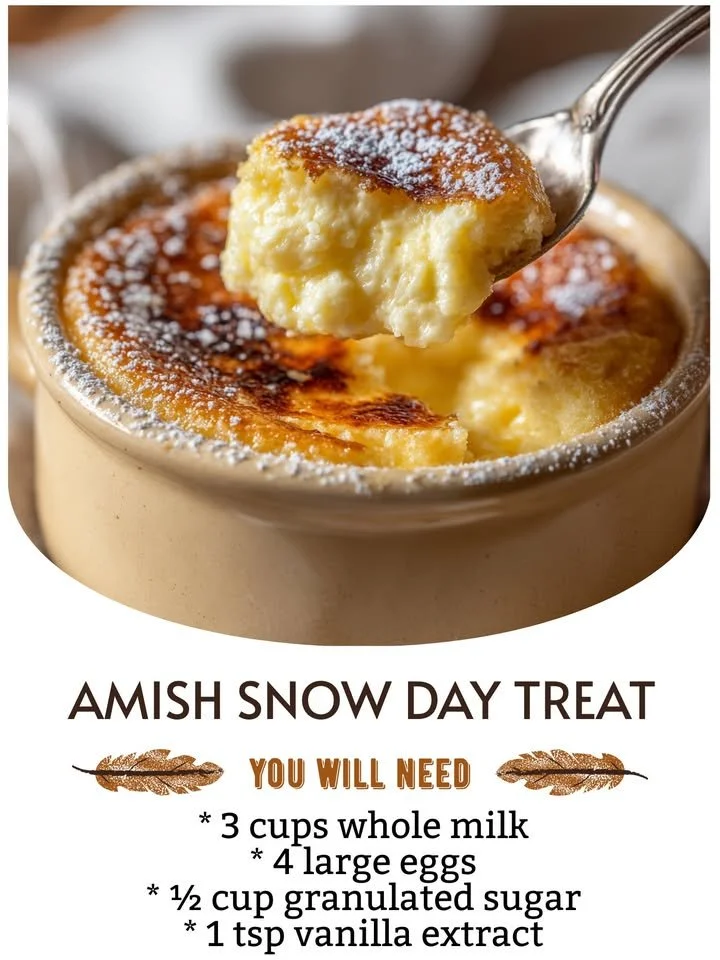 Delicious Amish Snow Day Treat dessert on a snowy day