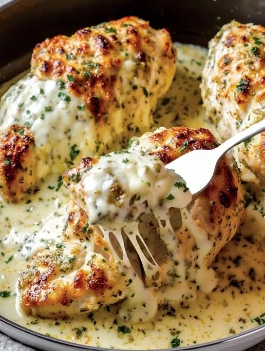 Delicious Baked Cream Cheese Chicken dish served on a plate