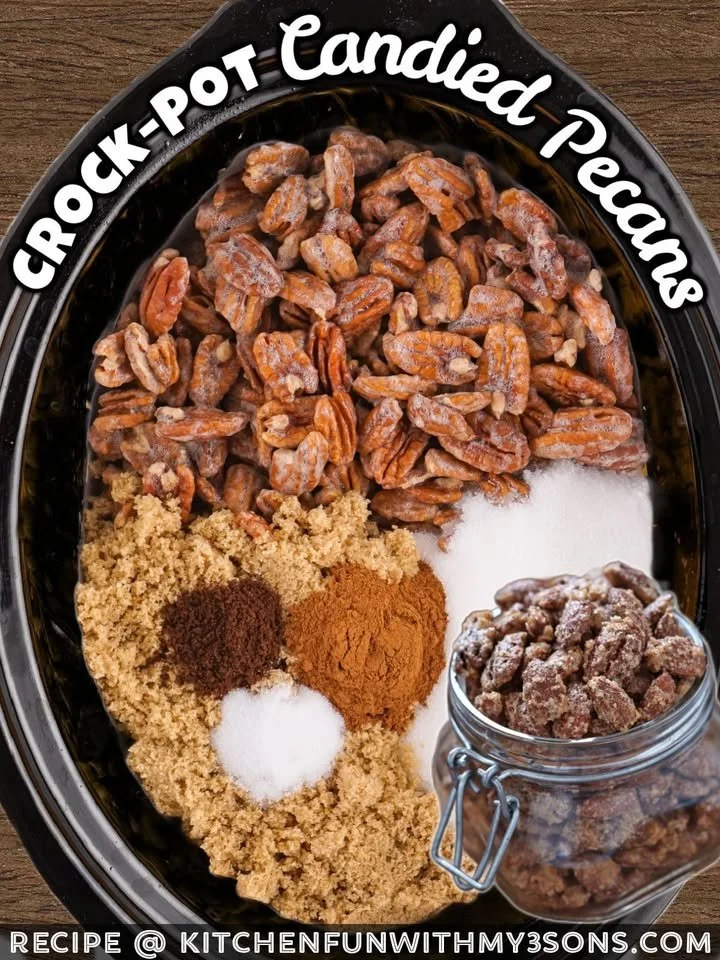 Delicious homemade candied pecans in a bowl, perfect for snacking.