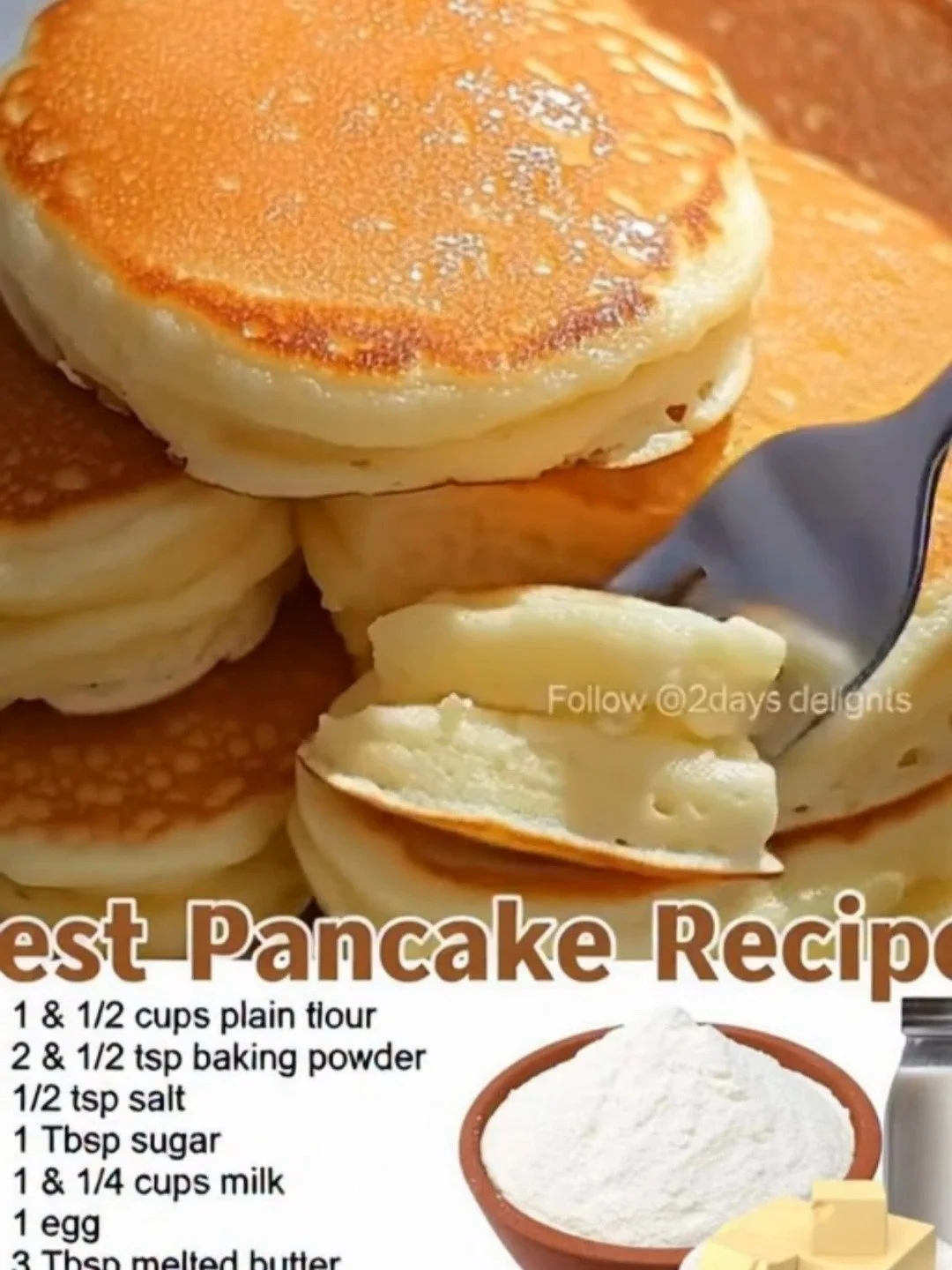 Fluffy golden pancakes served with syrup and berries in a delicious breakfast spread.