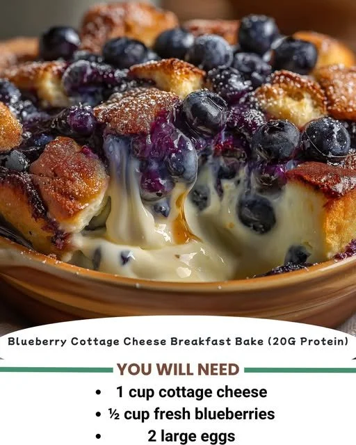 Healthy Blueberry Cottage Cheese Breakfast Bake recipe