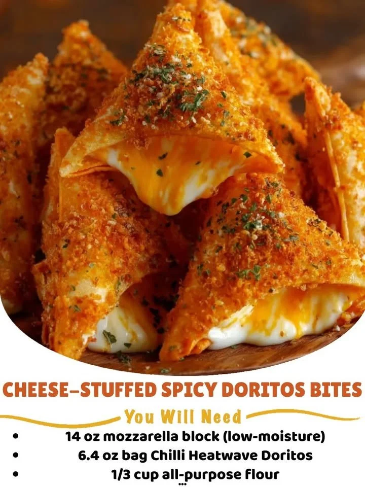 Delicious Cheese-Stuffed Spicy Doritos Bites perfect for snacking