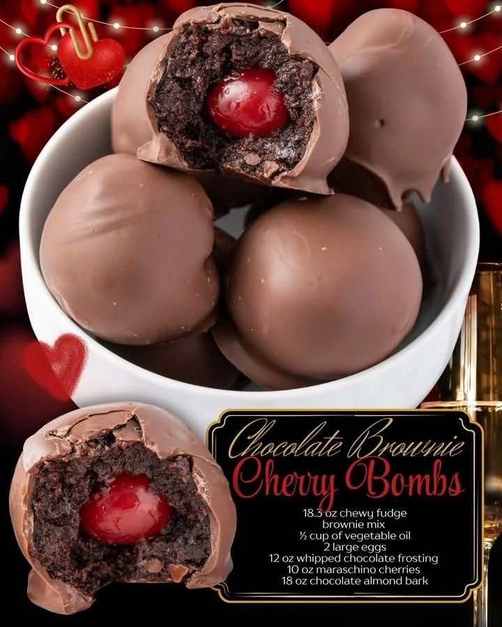 Delicious Cherry Brownie Cherry Bombs for a sweet treat