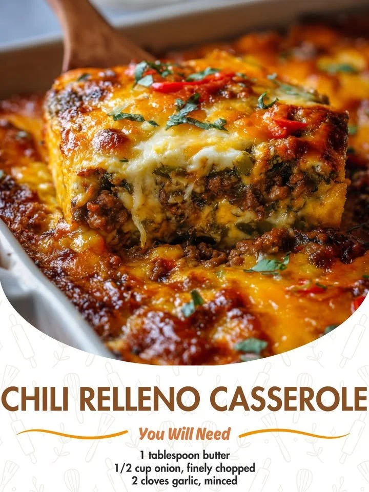 Delicious Chili Stuffed Casserole topped with cheese and garnished with herbs