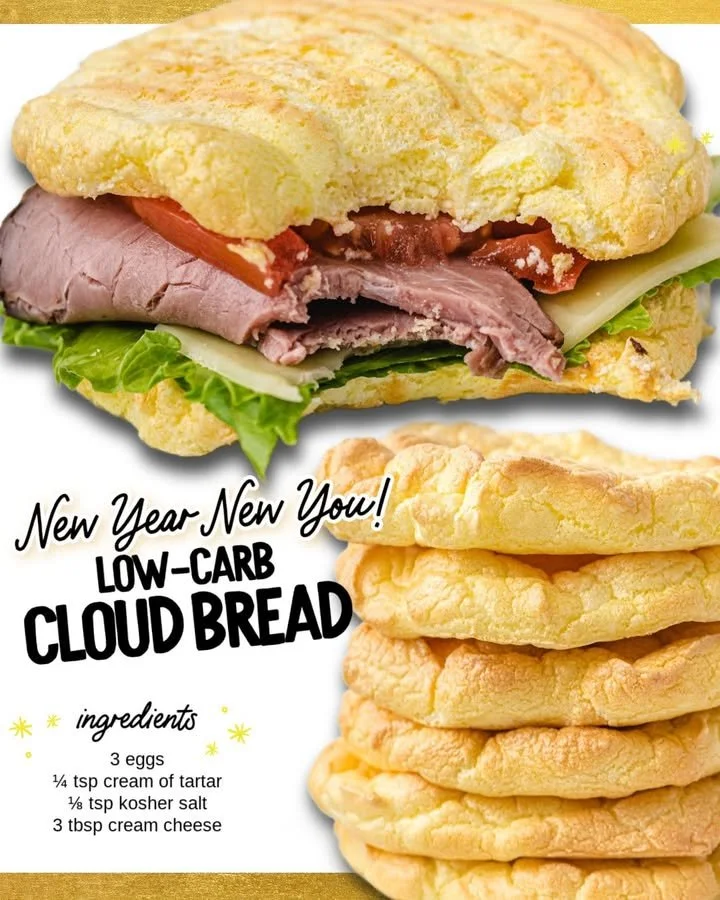 Delicious Cloud Bread, a low-carb and gluten-free bread alternative