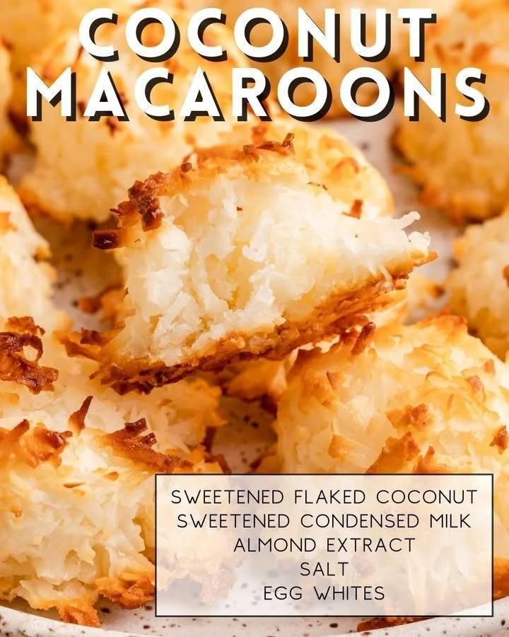 Homemade coconut macaroons on a plate, delicious and chewy dessert