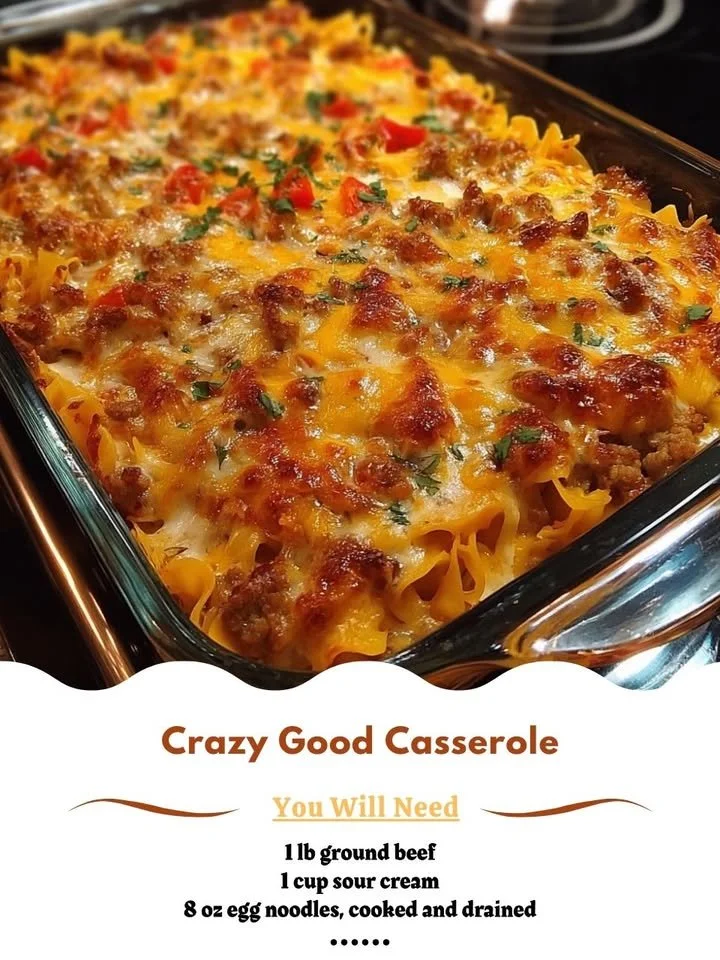Delicious Crazy Good Casserole ready to serve at the dinner table