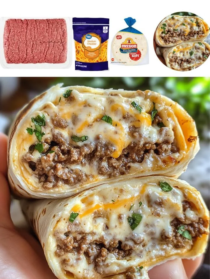 Delicious creamy burritos filled with savory ingredients
