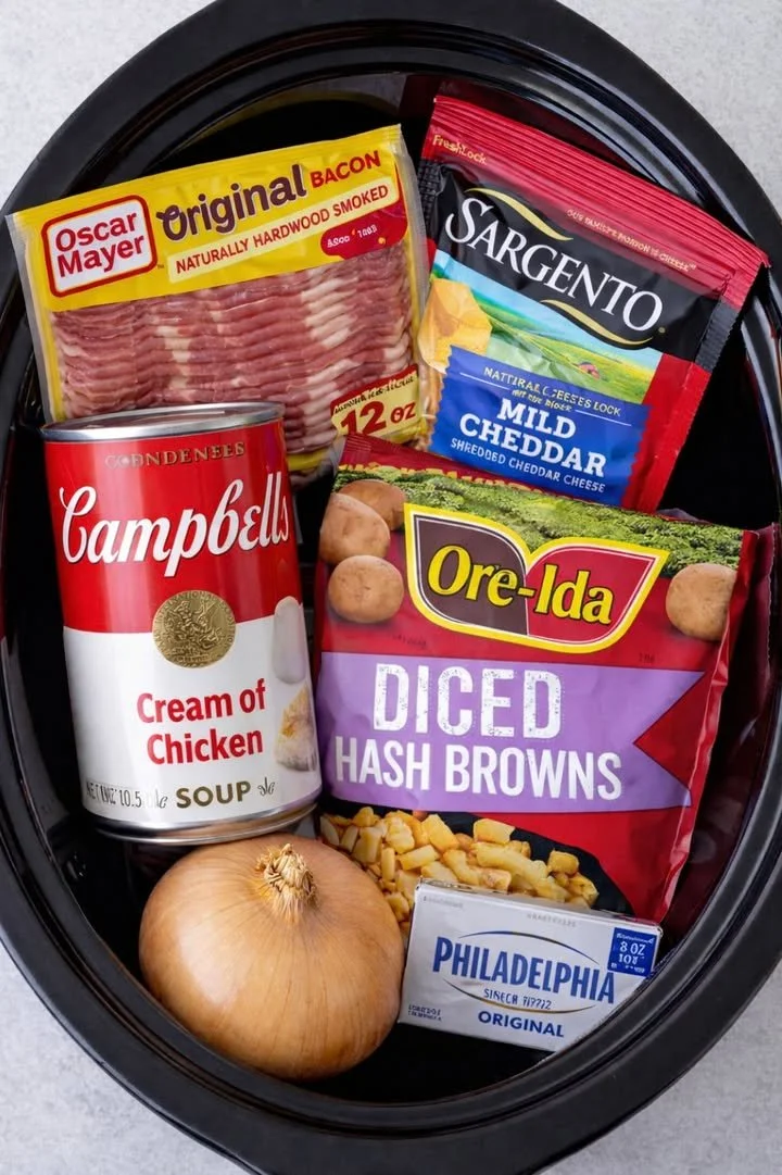 Delicious crock pot potato soup with creamy texture and fresh toppings