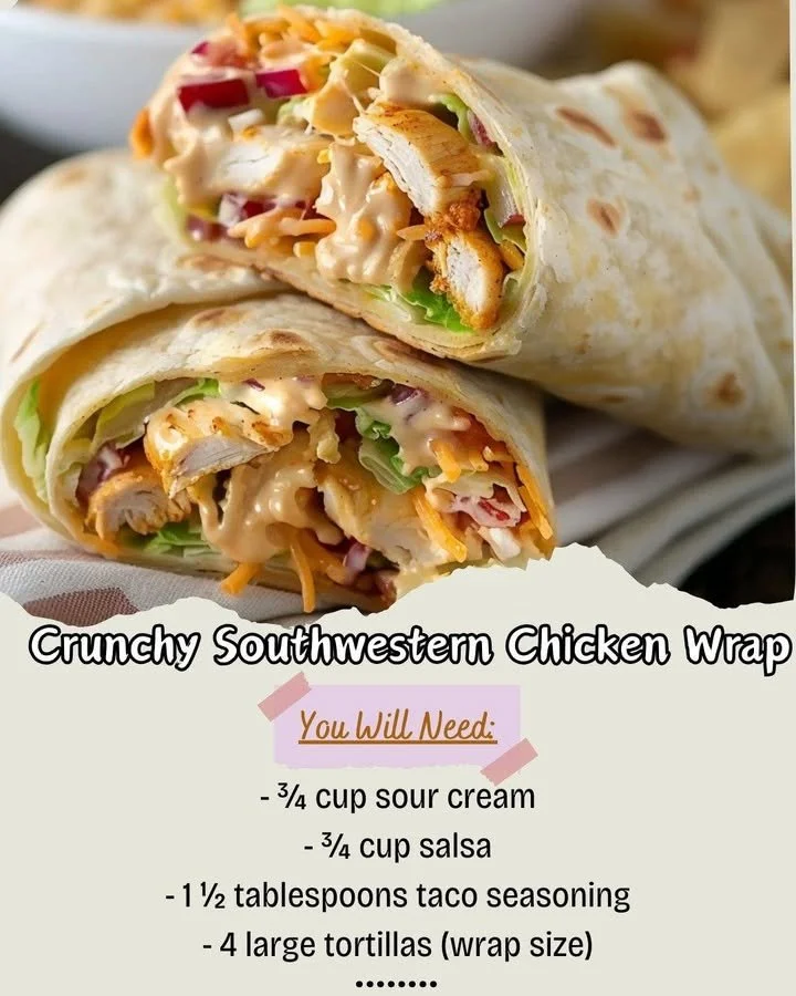 Crunchy Southwestern Chicken Wrap with fresh ingredients and vibrant flavors