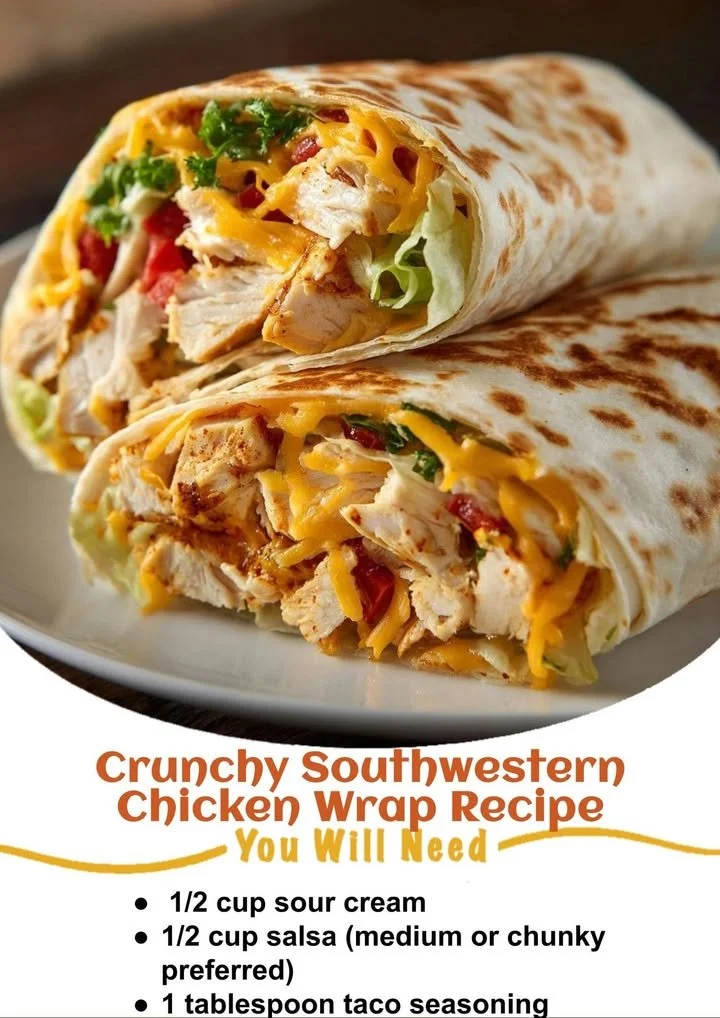 Crunchy Southwestern Chicken Wrap with fresh ingredients and vibrant flavors