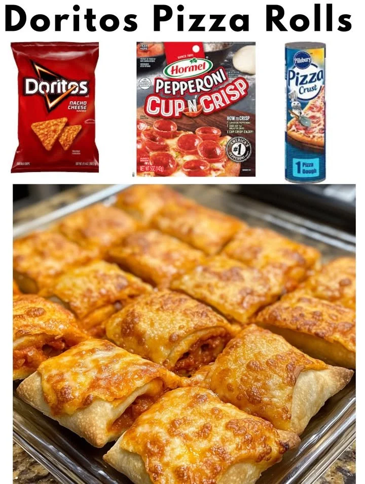 Delicious Doritos Pizza Rolls on a plate, perfect snack for any party.