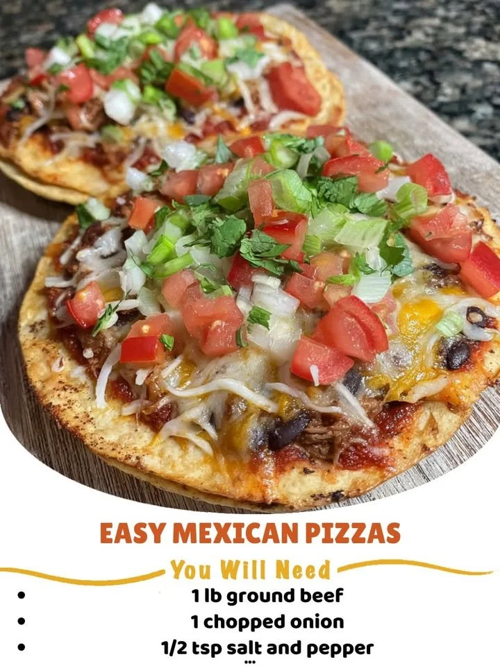 Delicious easy Mexican pizzas topped with fresh ingredients and vibrant flavors.