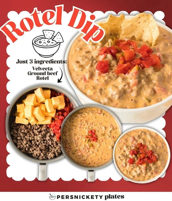 Bowl of easy Rotel Dip served with tortilla chips