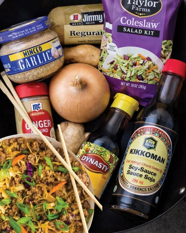 A delicious bowl of egg roll in a bowl recipe with colorful veggies and savory meat