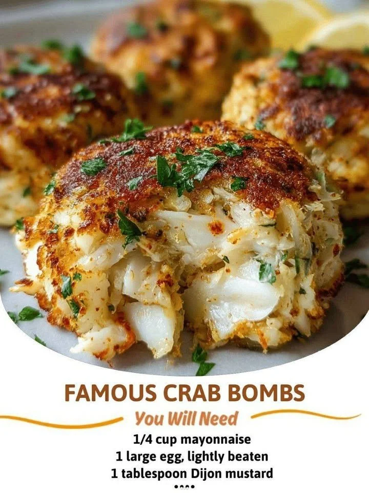 Delicious and crispy crab bombs served with dipping sauce.