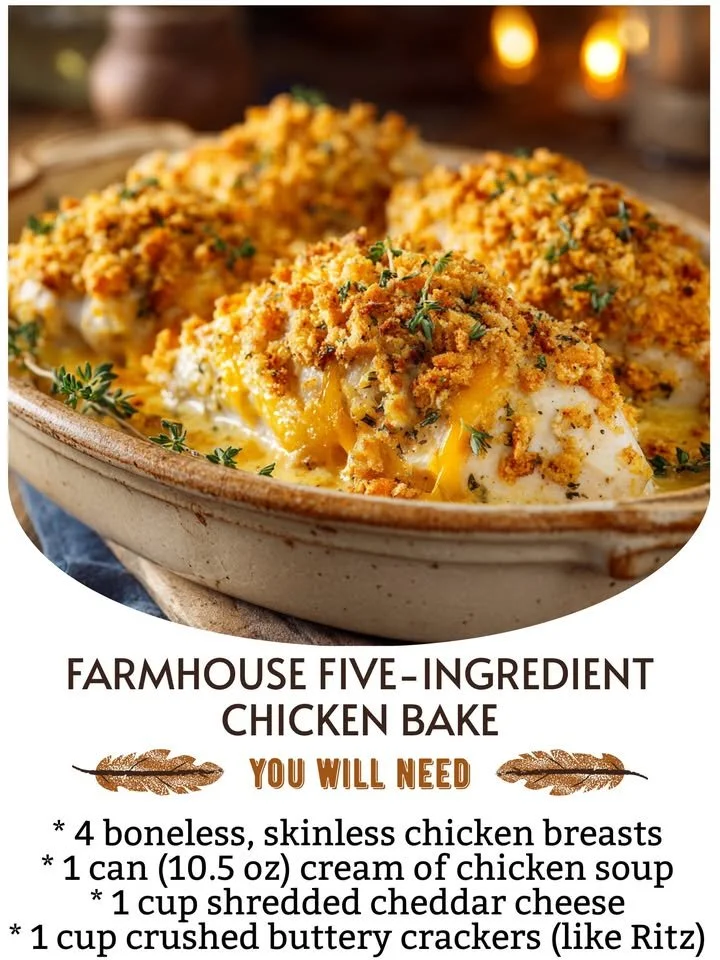 Farmhouse five-ingredient chicken bake ready to enjoy