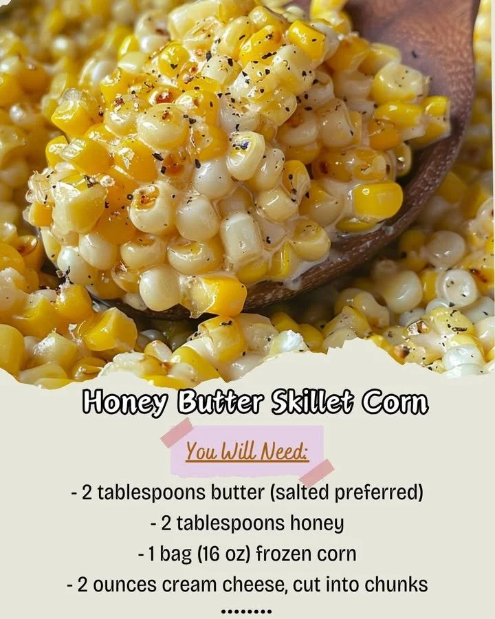 Delicious Honey Butter Skillet Corn served in a pan.