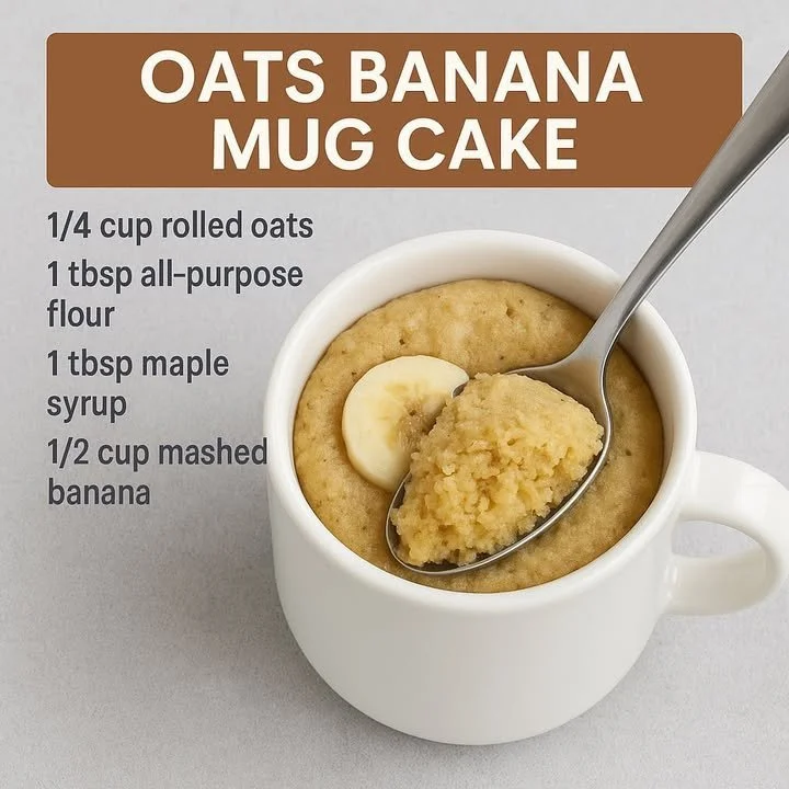 Delicious homemade mug cake served in a white ceramic mug