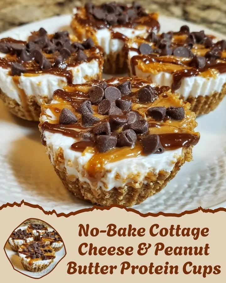 No-bake cottage cheese and peanut butter protein cups recipe