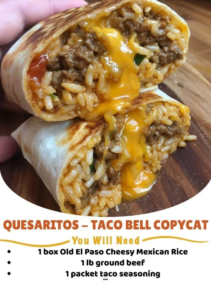 Delicious quesaritos inspired by Taco Bell's menu, featuring melty cheese and savory fillings.