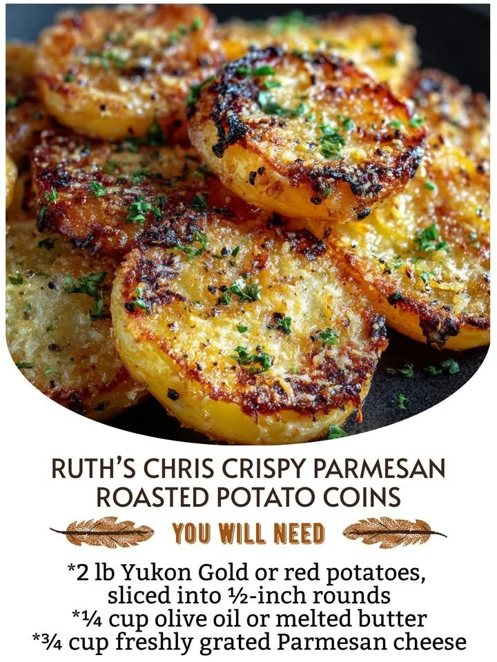 Crispy Parmesan roasted potato coins from Ruth's Chris restaurant.