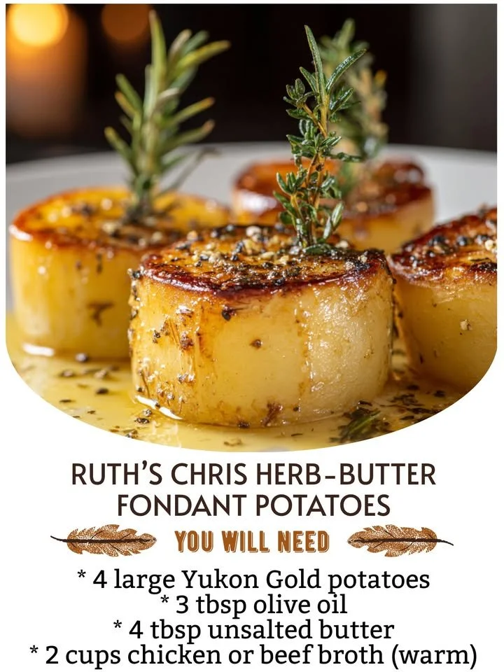 Delicious Herb-Butter Fondant Potatoes served at Ruth's Chris Steak House