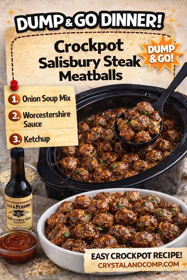 Salisbury steak meatballs served with gravy and mashed potatoes