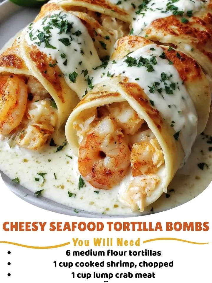 Delicious seafood quesadillas filled with shrimp, cheese, and spices.