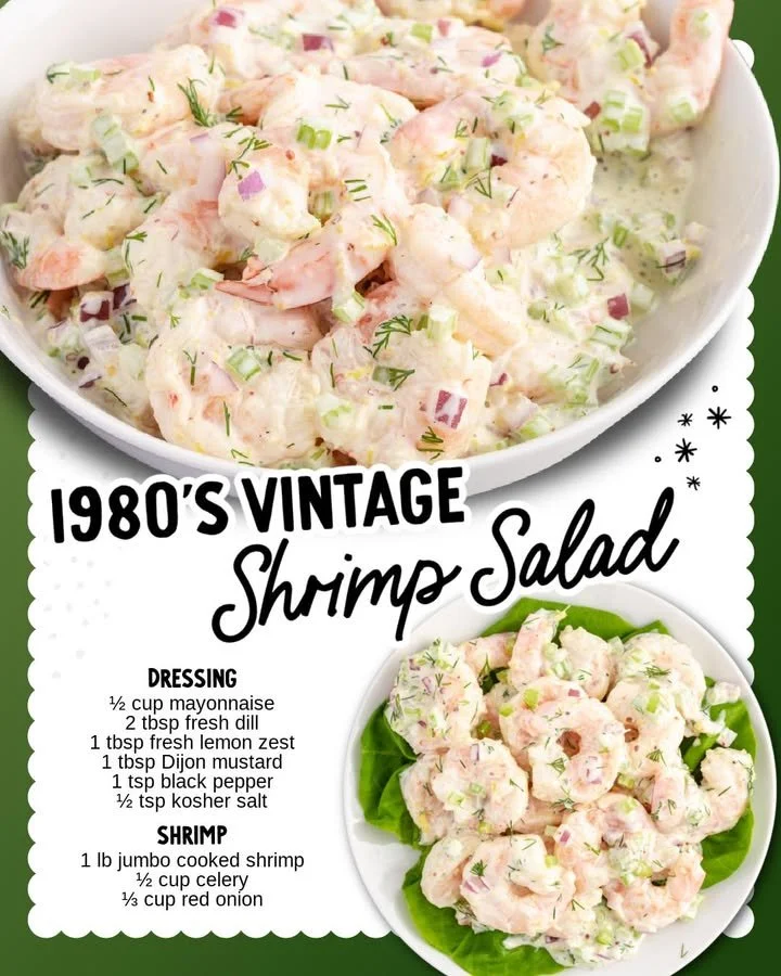 Colorful shrimp salad with fresh vegetables and dressing