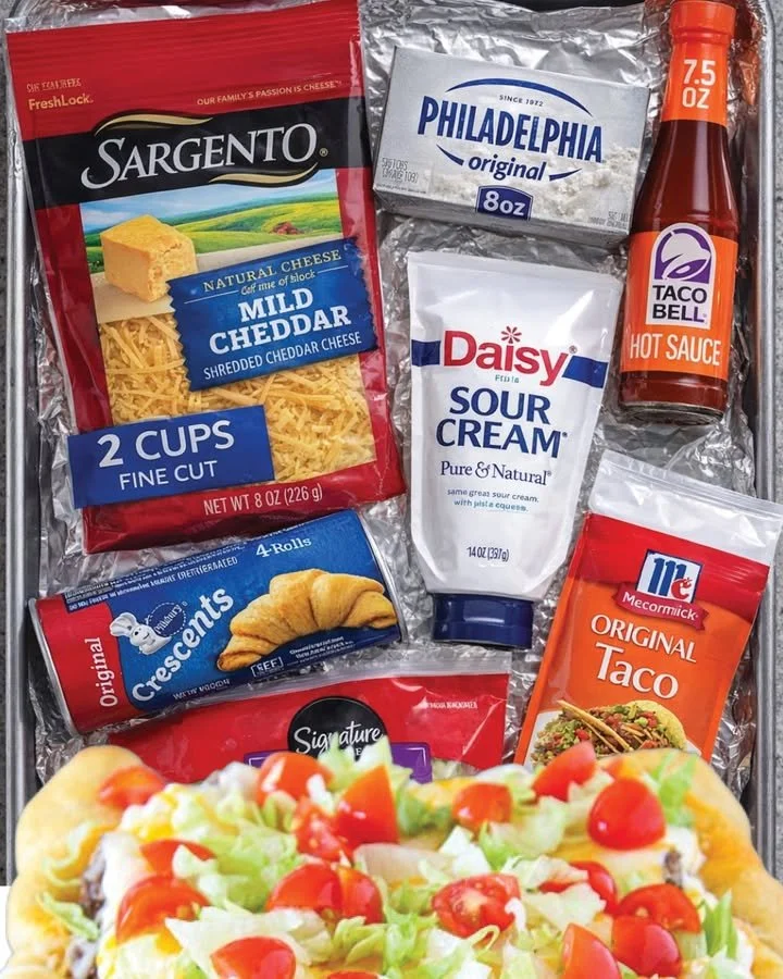 Delicious Taco Pizza topped with fresh ingredients and spices.