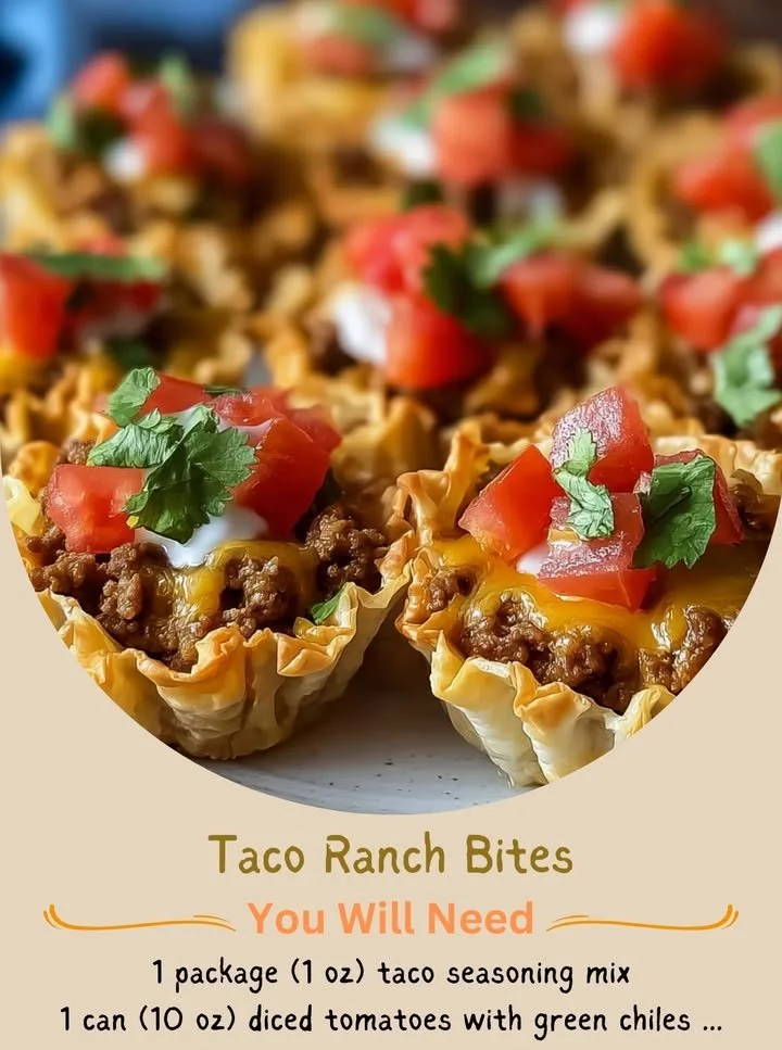 Plate of delicious Taco Ranch Bites ready to be enjoyed