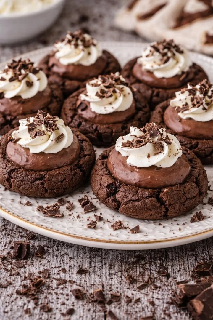 Delicious Chocolate Pie Cookies freshly baked with rich chocolate flavor