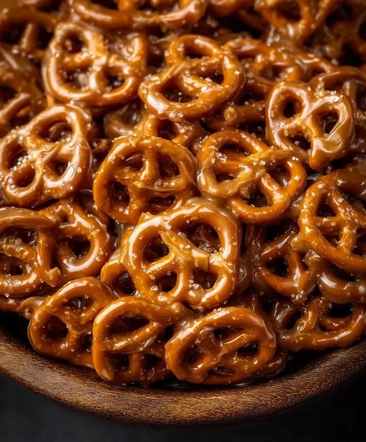 Church Lady Butter Toffee Pretzels - sweet and salty snack treat